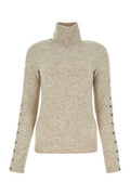 Women's Malo Sweater Beige Nylon Acrylic Alpaca