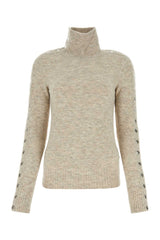 Women's Malo Sweater Beige Nylon Acrylic Alpaca