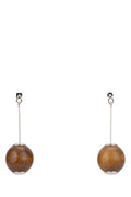 Women's Les Grandes Boucles Nodo Silverbrown Principal:wood Brass Earrings
