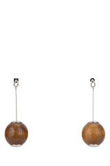 Women's Les Grandes Boucles Nodo Silverbrown Principal:wood Brass Earrings