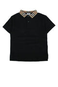 Boys' Johane Polo Black Cotton