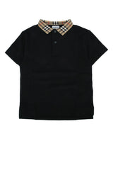 Boys' Johane Polo Black Cotton