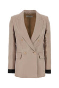 Women's Feltro Blazer Beige Silk Blazers