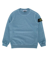 Boys' Cotton Crew-Neck Sweatshirt Blue Sweater
