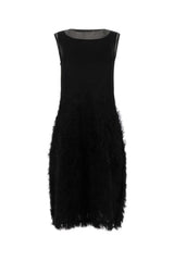 Women's Skirt Dress Black Silk