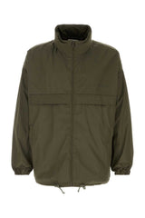 Men's Sport Windbreaker Green Polyester Jacket