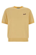 Women's Logo-Embroidered Recycled Silk Knit T-Shirt Yellow Nylon
