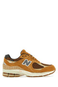 Men's Camel Suede And Mesh 2002r Sneakers Tobacco