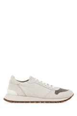 Women's Light Grey Fabric Sneakers C209