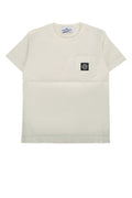 Boys' Logo-Patch Cotton T-Shirt Beige