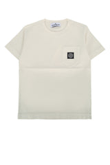 Boys' Logo-Patch Cotton T-Shirt Beige