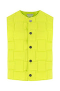 Women's Quilted Nylon Padded Vest Yellow Padding Polyester Vests