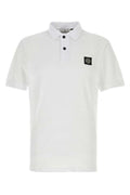 Men's White Stretch Piquet Polo Shirt T-shirts And Polos