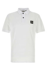 Men's White Stretch Piquet Polo Shirt T-shirts And Polos