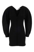 Women's Cocoon Sleeve Mini Dress Black Viscose Polyester Nylon