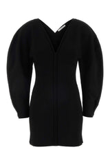 Women's Cocoon Sleeve Mini Dress Black Viscose Polyester Nylon