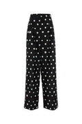 Women's Falena Dots Trousers Black Silk
