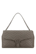 Women's Gg Marmont Shoulder Bag Gray Leather