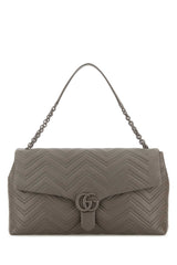 Women's Gg Marmont Shoulder Bag Gray Leather
