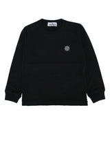 Boys' Logo-Embroidered Cotton T-Shirt Black