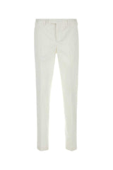 Men's Stretch Cotton Trousers White Elastane