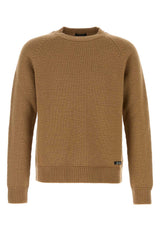 Men's Girocollo Sweater Beige Virgin Wool