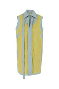 Women's Cotton Color-Block Dress Blue