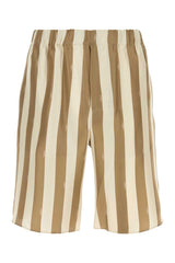 Men's Silk Bermuda Shorts Beige Bermudas
