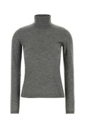 Women's Turtleneck Gray Cashmere Silk