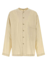 Men's Shirt Beige Silk Nylon