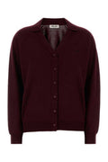 Women's Virgin Wool Cardigan Burgundy