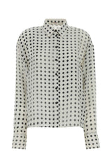 Women's Pois Shirt White Silk
