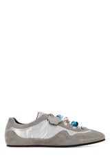 Women's Grey Fabric And Suede Blaise Sneakers Lightgreysilver