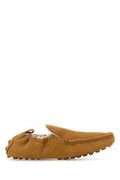 Women's Shearling-Lined Suede Moccasin Camel