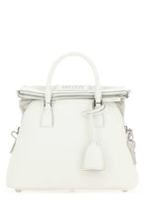 Women's Leather Top Handle Bag White