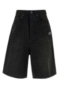 Men's Shorts Bermuda Black Cotton Bermudas