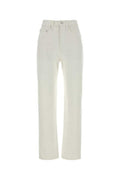Women's Trouser White Cotton