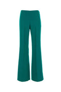 Women's Grain Trousers Green Virgin Wool