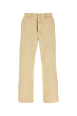 Men's Knee Chinos Beige Organic Cotton Canvas