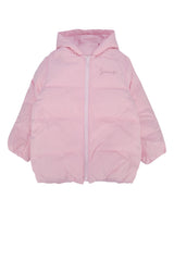 Boys' Quilted Down Jacket Pink Polyester