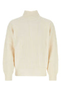 Men's Ribbed Cashmere Sweater White Organic