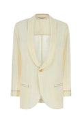 Women's Etamine Blazer Ivory Polyester Cotton Blazers