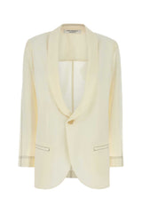 Women's Etamine Blazer Ivory Polyester Cotton Blazers