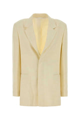Women's Jacket Blazer Beige Viscose Lyocell Blazers