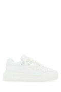 Men's Stud Sneaker White Lambskin Leather