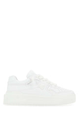 Men's Stud Sneaker White Lambskin Leather