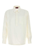 Men's Linen Polo Shirt White