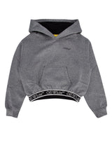 Boys' Logo Hoodie Gray Cotton Sweater