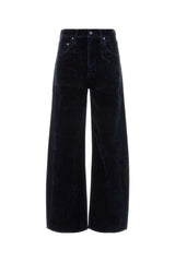 Women's Dark Blue Velvet Low Curve Jeans Bluecrushcracklednavyvelv Cotton Viscose