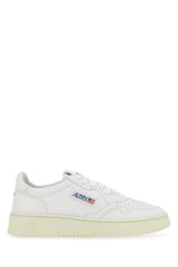 Women's White Leather Medalist Sneakers Gg04 Goat